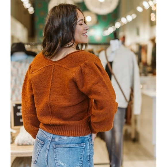 NEW Free People |‎ Reverie Vneck Sweater S - Picture 5 of 16